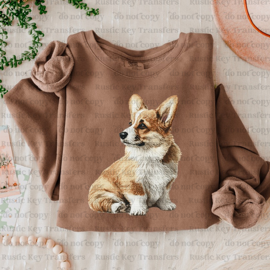 Corgi DTF Transfer, Ready to Press