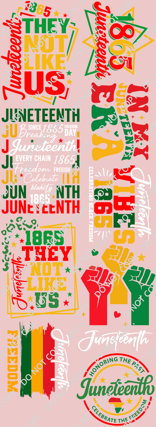 JUNETEENTH GANGSHEET 22 x 60