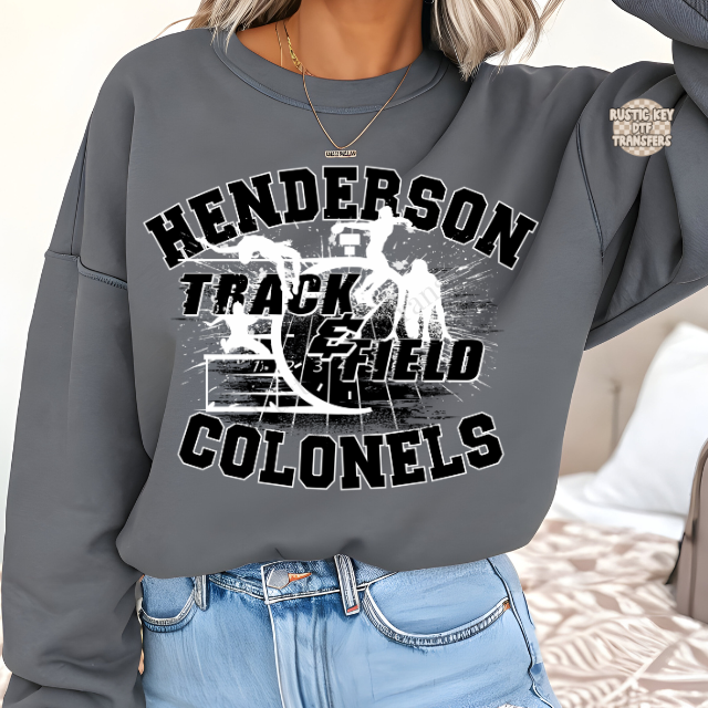 Henderson Colonels Track & Field DTF Transfer, Ready to Press