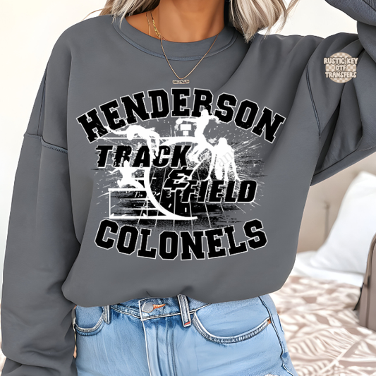Henderson Colonels Track & Field DTF Transfer, Ready to Press