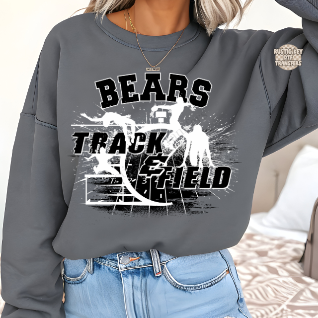 Bears Track & Field DTF Transfer, Ready to Press