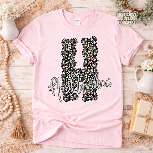 Highlanders Gingham & Ruffles  DTF Transfer, Ready to Press