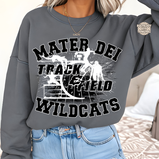 Mater Dei Wildcats Track & Field DTF Transfer, Ready to Press