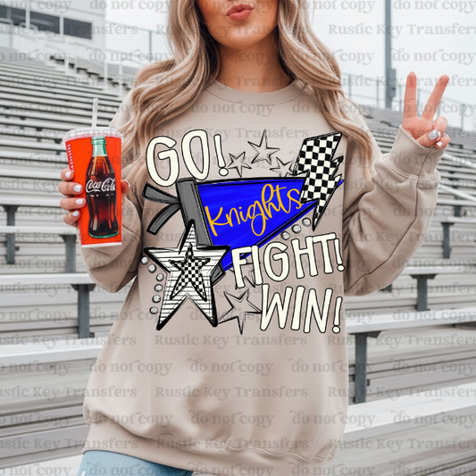 Knights mascot pennant DTF TRANSFER