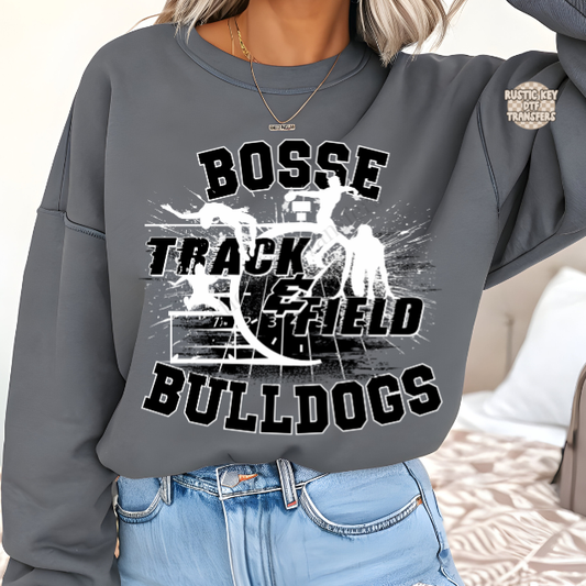 Bosse Bulldogs Track & Field DTF Transfer, Ready to Press