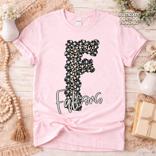 Falcons Gingham & Ruffles  DTF Transfer, Ready to Press