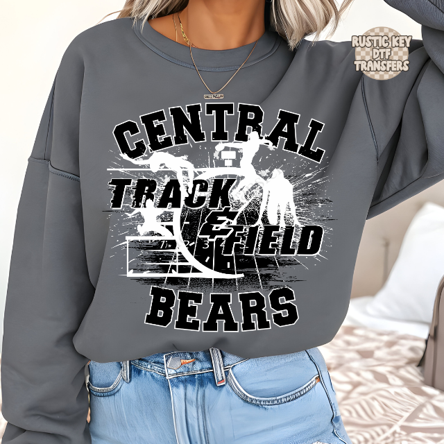 Central Bears & Field DTF Transfer, Ready to Press