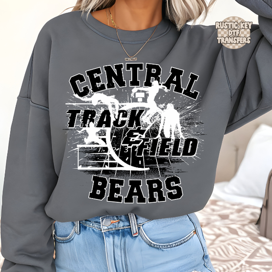 Central Bears & Field DTF Transfer, Ready to Press