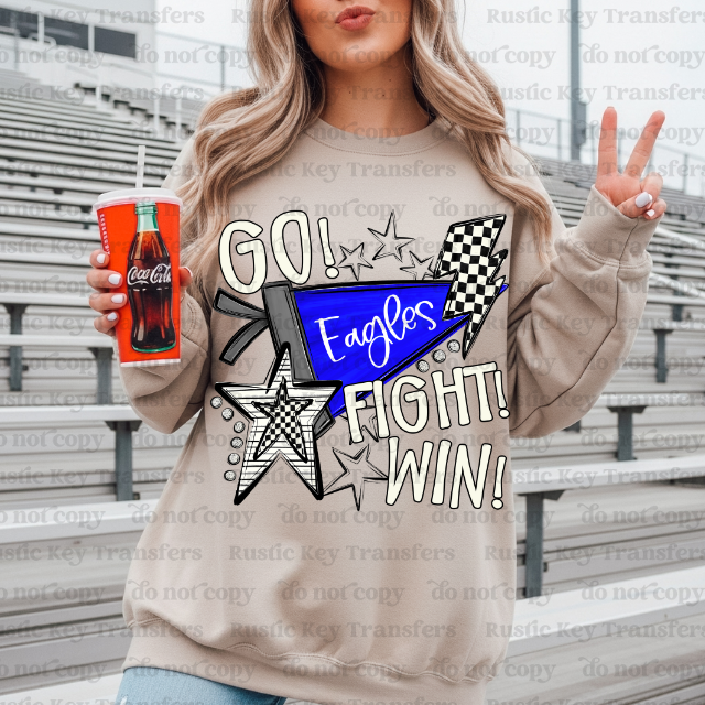 Eagles mascot pennant DTF TRANSFER