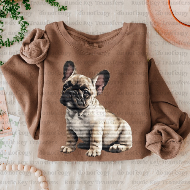 French Bulldog DTF Transfer, Ready to Press
