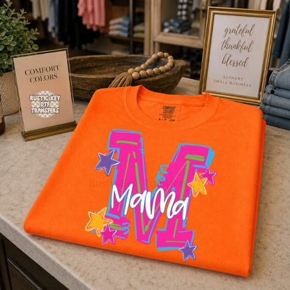 Neon Hype Mama DTF Transfer, Ready to Press