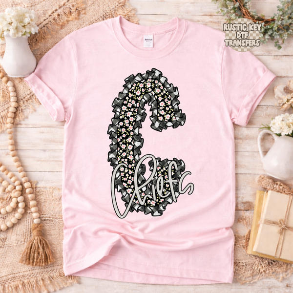 Chiefs Gingham & Ruffles  DTF Transfer, Ready to Press