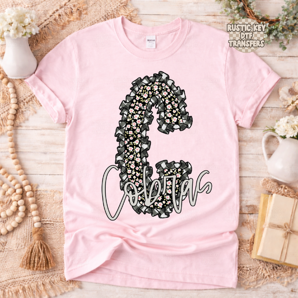 Cobras Gingham & Ruffles  DTF Transfer, Ready to Press