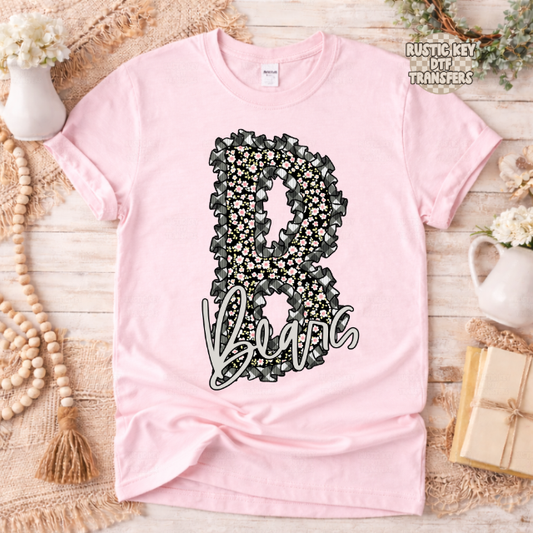 Bears Gingham & Ruffles  DTF Transfer, Ready to Press