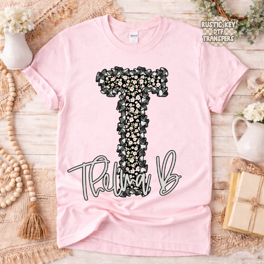 Thelma B Gingham & Ruffles  DTF Transfer, Ready to Press