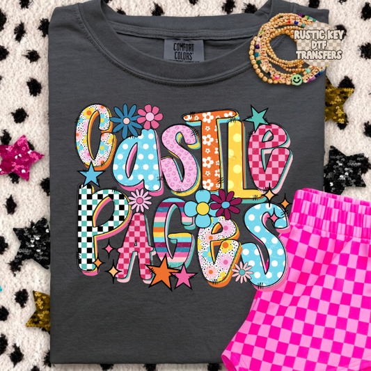 Castle Pages DTF Transfer, Ready to Press