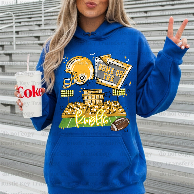 Home of the Knights Football DTF Transfer, Ready to Press