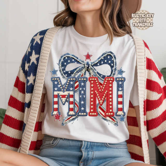 Mimi jean & pearls DTF Transfer, Ready to Press