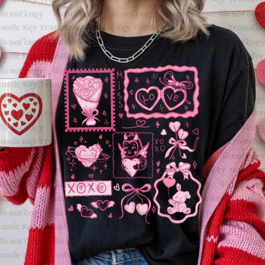 Stamps DTF Transfer, Ready to Press