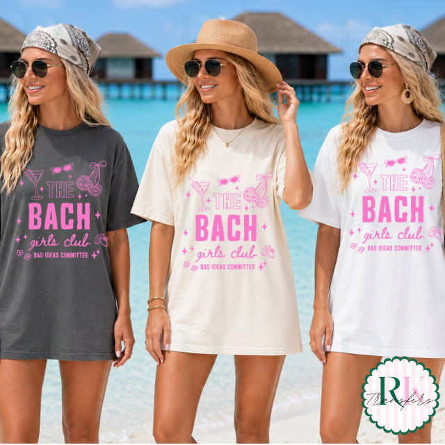 The bach girls club DTF Transfer, Ready to Press Rustic Key Transfers
