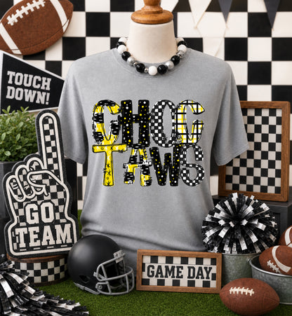 Game day yellow mascots DTF Transfer, Ready to Press Rustic Key Transfers