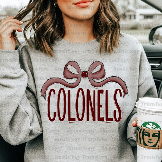 Colonels wide bow DTF Transfer, Ready to Press