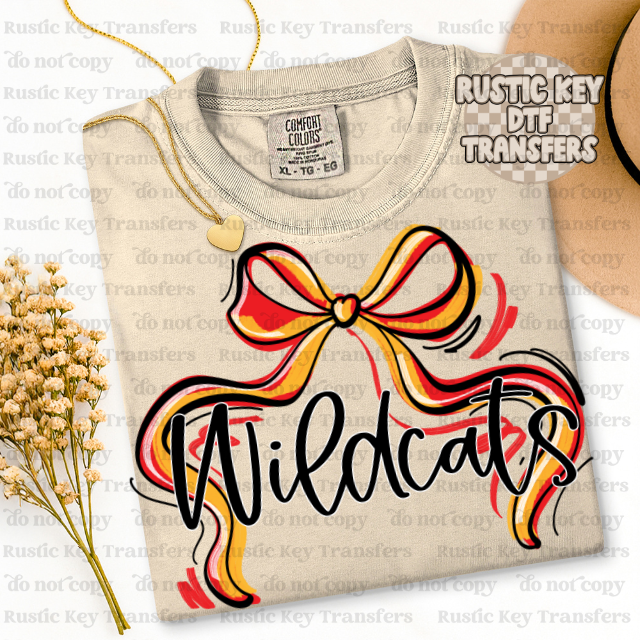 Wildcats Mascot Bow DTF TRANSFER