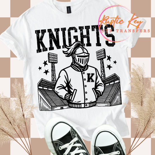 Knights Letterman mascot DTF TRANSFER
