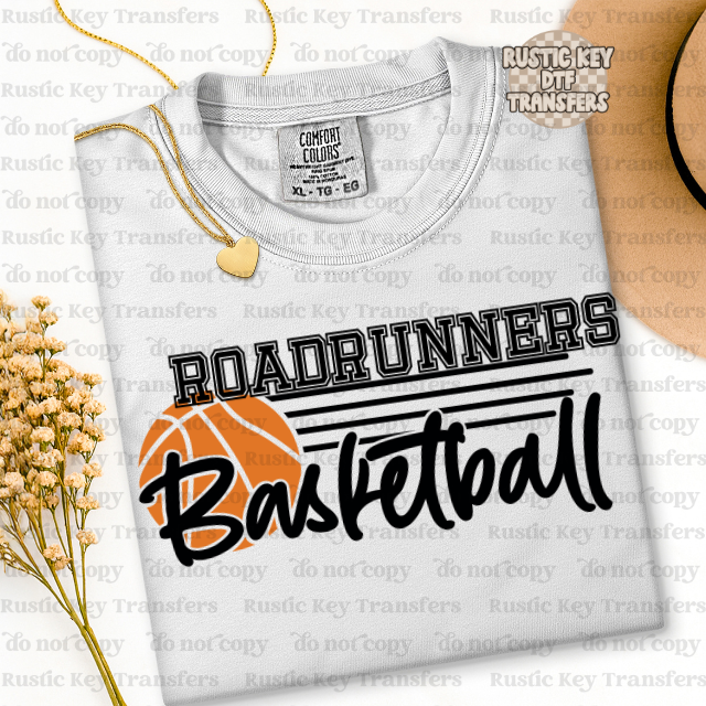 Roadrunners Basketball DTF Transfer, Ready to Press