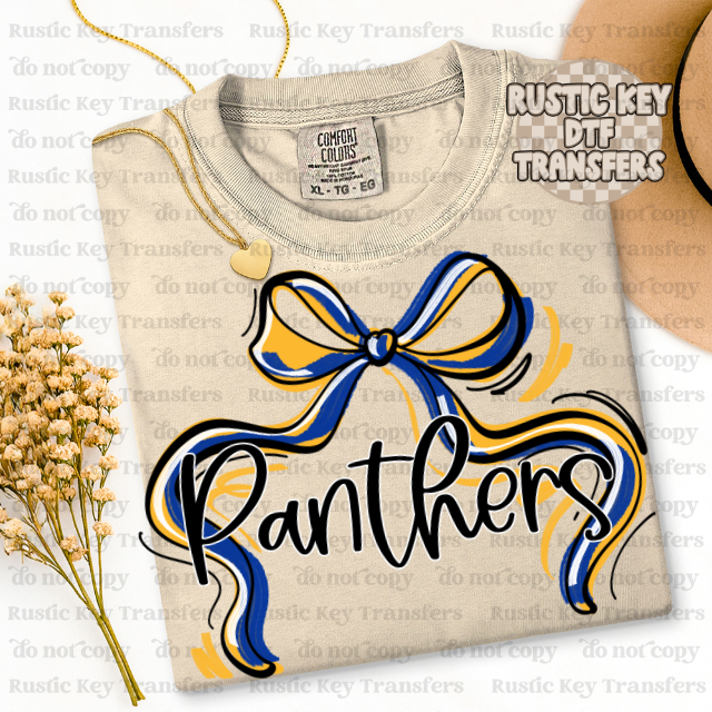 Panthers Mascot Bow DTF TRANSFER