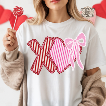 Seersucker XO DTF Transfer, Ready to Press