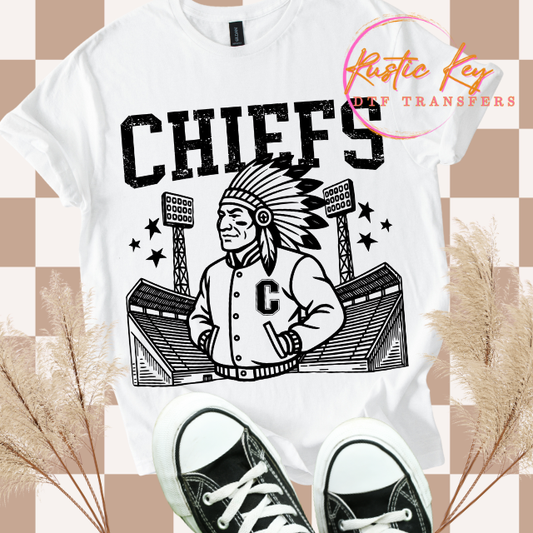 Chiefs Letterman mascot DTF TRANSFER