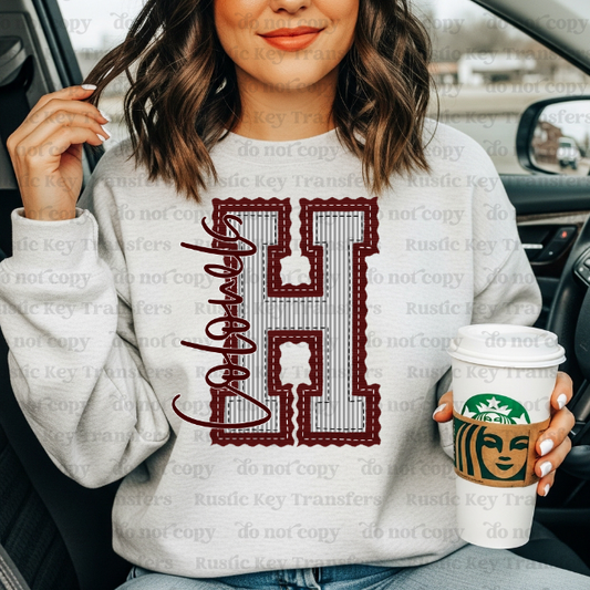 Henderson Colonels DTF Transfer, Ready to Press