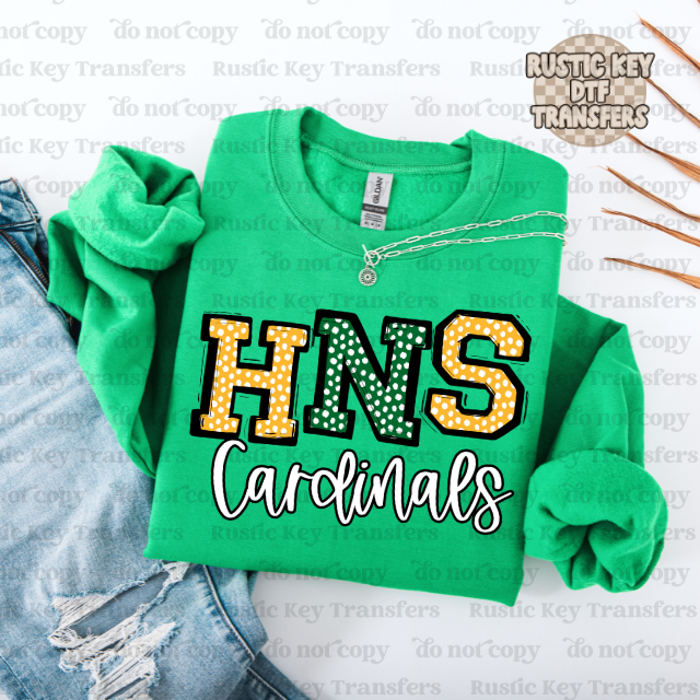 Holy Name Cardinals DTF Transfer, Ready to Press