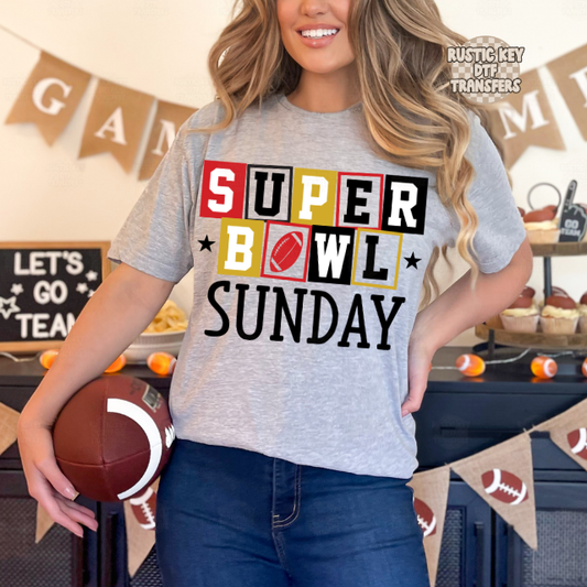 Super bowl sunday DTF Transfer, Ready to Press