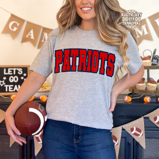 Patriots DTF Transfer, Ready to Press