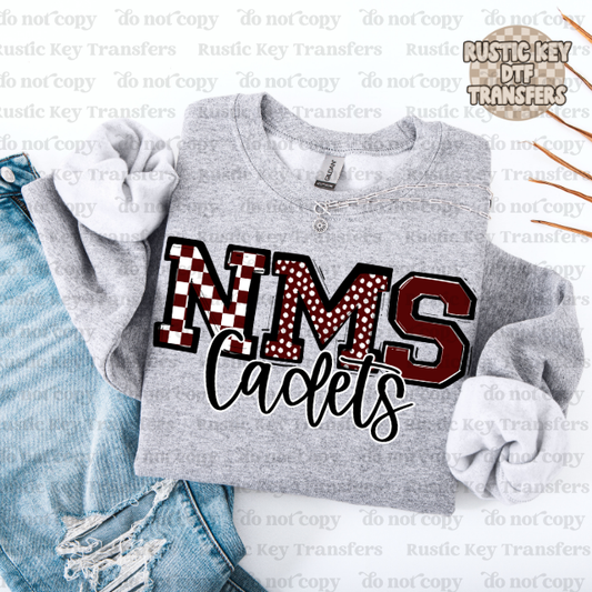 NMS Cadets so sporty DTF Transfer, Ready to Press