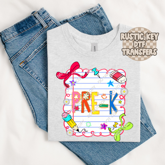 Pre-K DTF TRANSFER