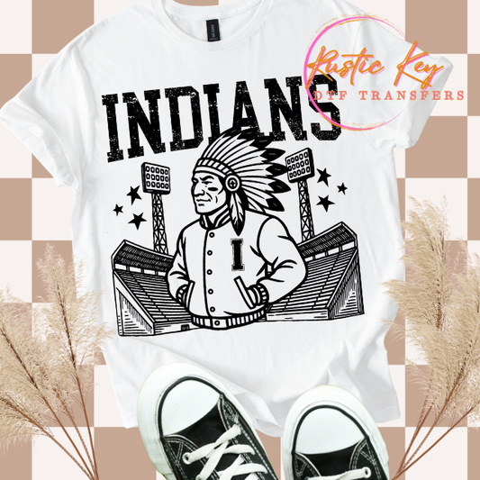 Indians mascot DTF TRANSFER