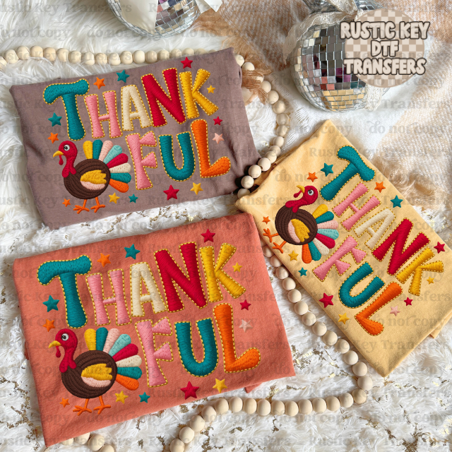 Thankful DTF Transfer, Ready to Press