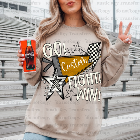 Custom mascot pennant DTF TRANSFER