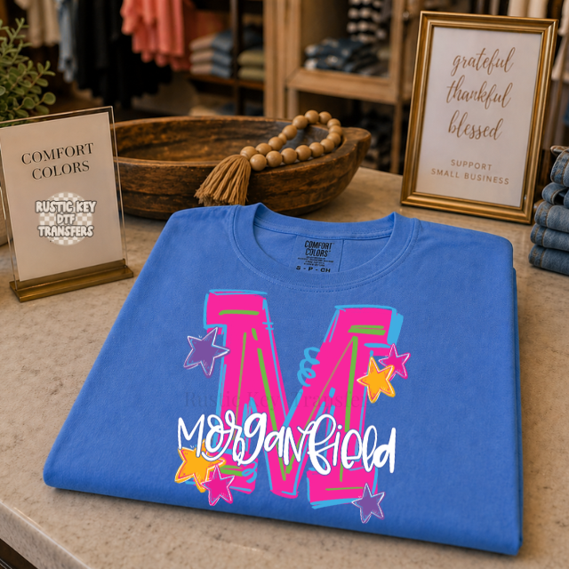 Neon Hype Morganfield DTF Transfer, Ready to Press