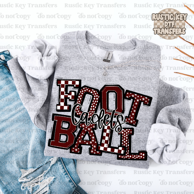 Cadets football so sporty DTF Transfer, Ready to Press