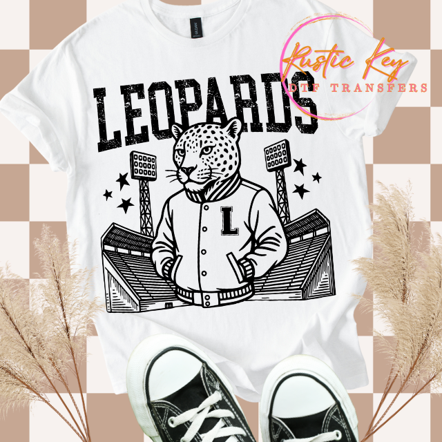 Leopards mascot DTF TRANSFER