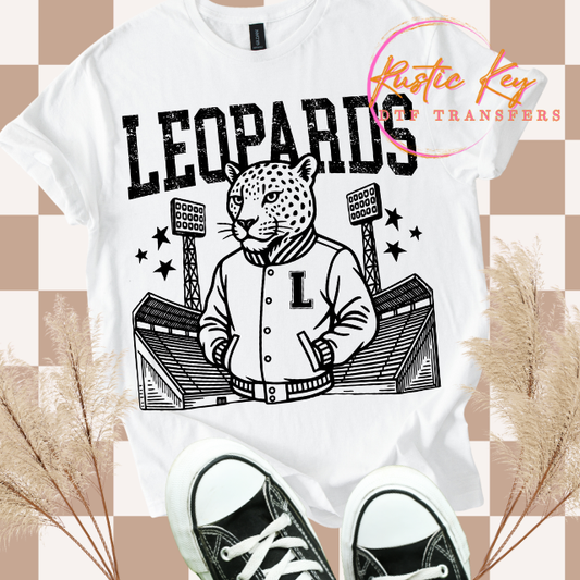 Leopards mascot DTF TRANSFER