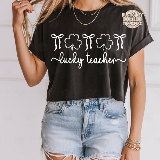 Lucky teacher DTF Transfer, Ready to Press