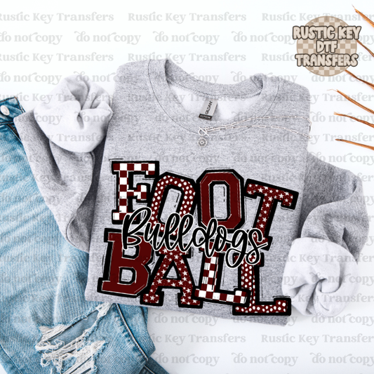 Football Bulldogs so sporty DTF Transfer, Ready to Press