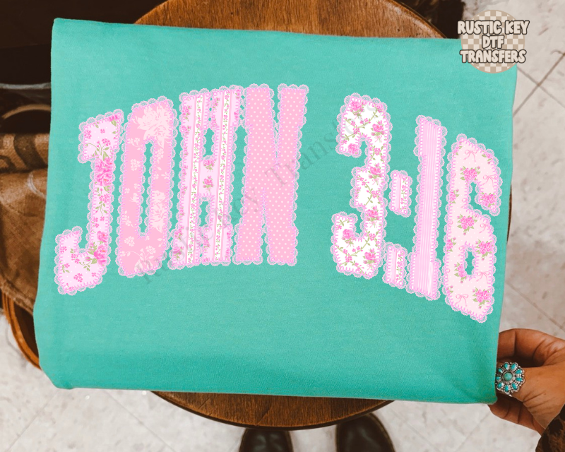 John 3:16 DTF Transfer, Ready to Press