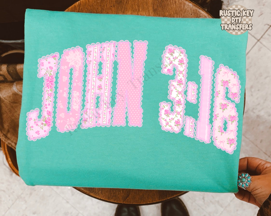 John 3:16 DTF Transfer, Ready to Press