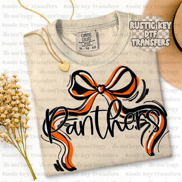 Panthers Mascot Bow DTF TRANSFER